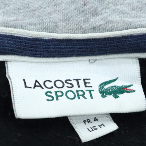 Lacoste Men’s Black Full Zip Hoodie M Hooded Fleece Sweatshirt