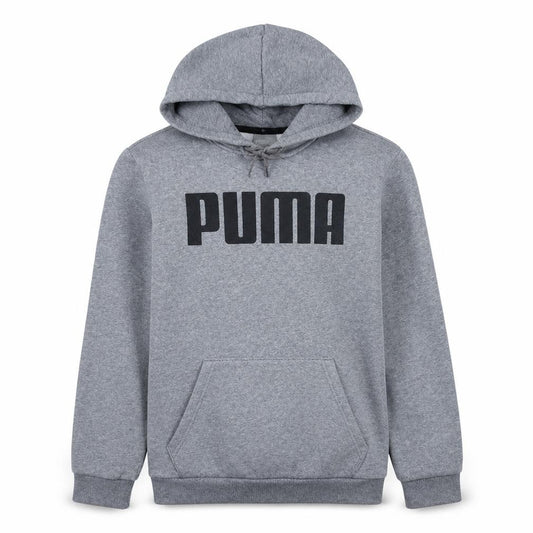 Puma Men's Grey Pullover Hoodie Small Sports Fleece Sweatshirt