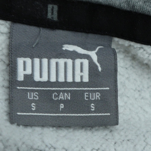Puma Men's Grey Pullover Hoodie Small Sports Fleece Sweatshirt