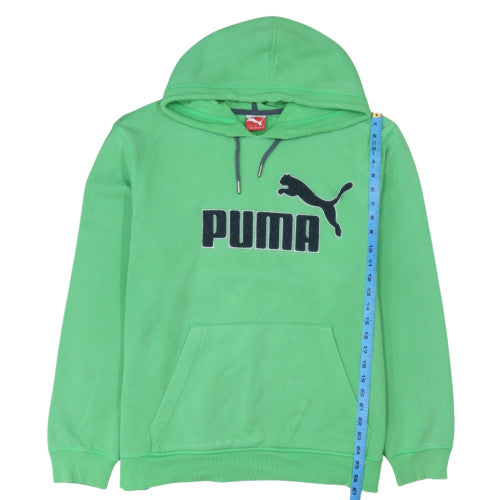 Puma Mens Green XL Pullover Hoodie with Logo and Pockets