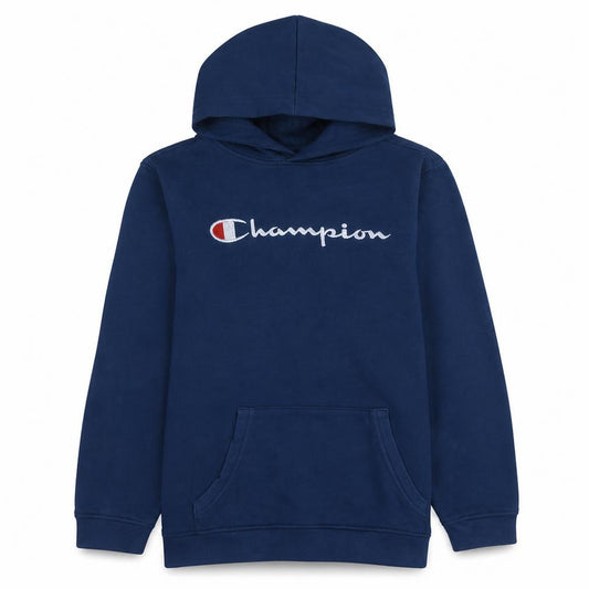 Champion Boys Blue Pullover Hoodie 176cm Classic Fit Cotton Blend