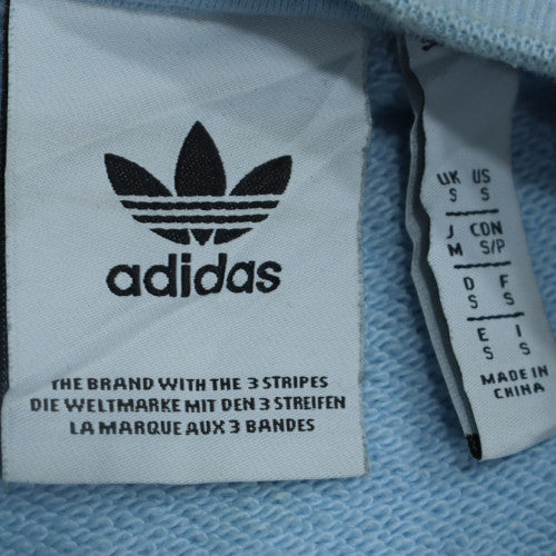 Adidas Men's Blue Crew Neck Logo Sweatshirt Size S