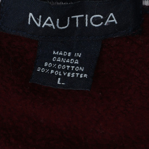 Nautica Mens Brown L Crew Neck Pullover Sweatshirt