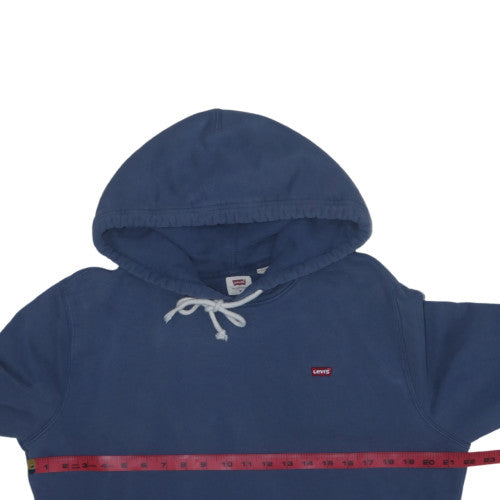 Levi's Men's Blue Pullover Hoodie M Regular Fit Cotton Fleece