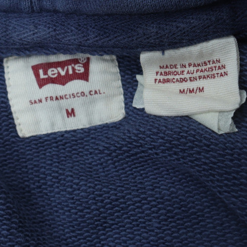 Levi's Men's Blue Pullover Hoodie M Regular Fit Cotton Fleece