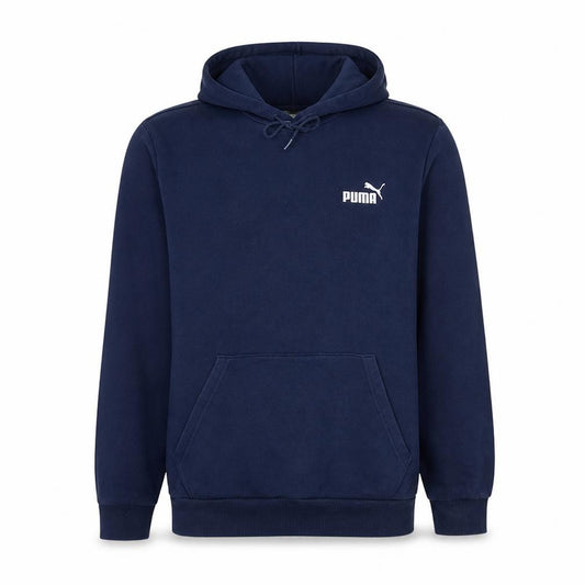 Puma Men's Navy Blue Pullover Hoodie Size M Logo Design