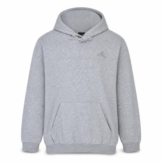 Adidas Men's Grey Pullover Hoodie Size L Regular Fit Fleece