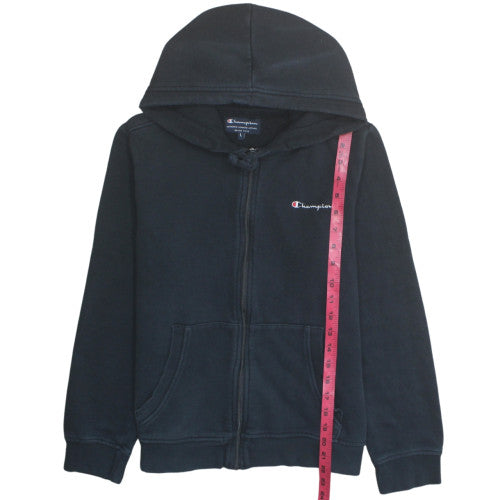 Champion Women's Black Full Zip Hoodie L Hooded Sweatshirt