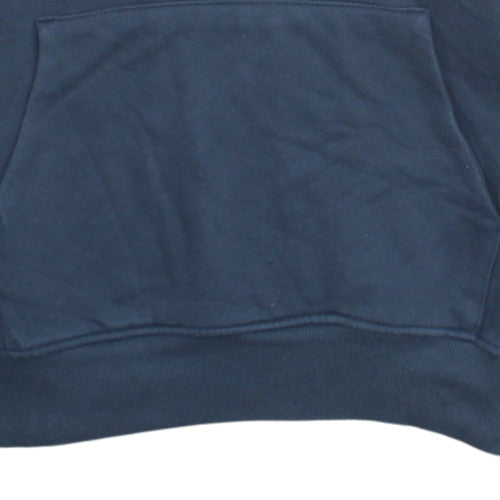Lonsdale Men's Blue Pullover Hoodie L Logo Fleece Sweatshirt