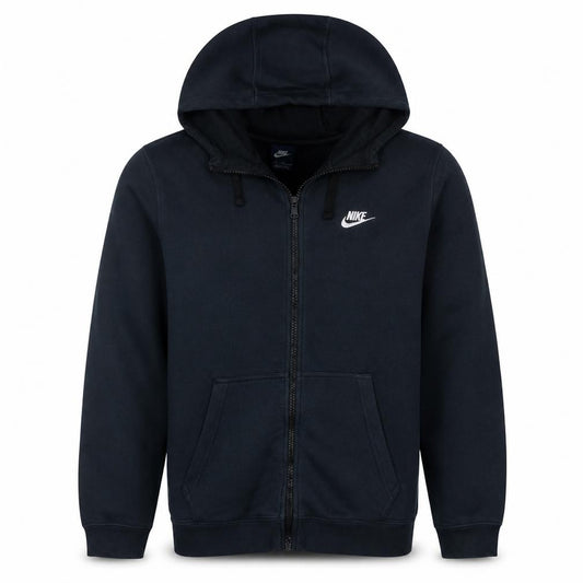 Nike Men’s Blue Full Zip Hoodie M Regular Fit Fleece Sweatshirt