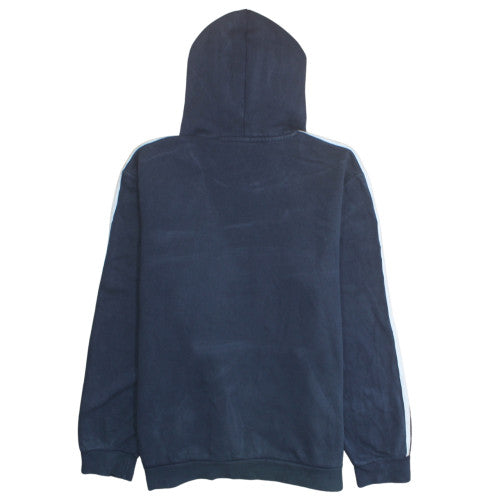 Adidas Mens Navy Blue XL Pullover Hoodie with Logo Print
