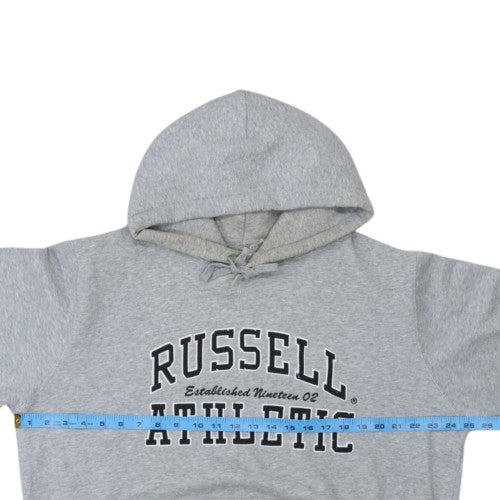 Russell Athletic Men's Grey Pullover Hoodie L Sports Style