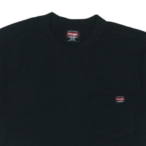 Wrangler Workwear Men's Black XL Cotton Crew Neck T-Shirt
