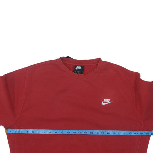 Nike Men’s Red Crew Neck Pullover Sweatshirt Size L Sports Style