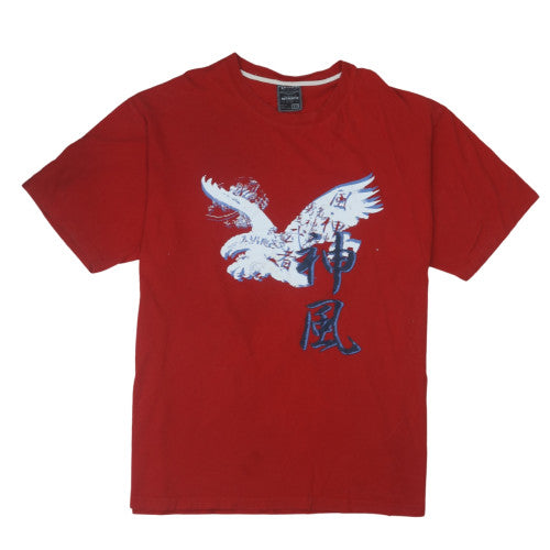 Avirex Men’s Red 2XL Graphic Print Cotton T-Shirt Short Sleeve