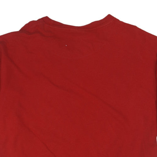 Avirex Men’s Red 2XL Graphic Print Cotton T-Shirt Short Sleeve