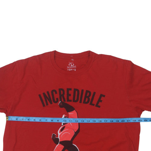 Back view of Disney Pixar The Incredibles Red Incredible Dad T-Shirt XL men’s