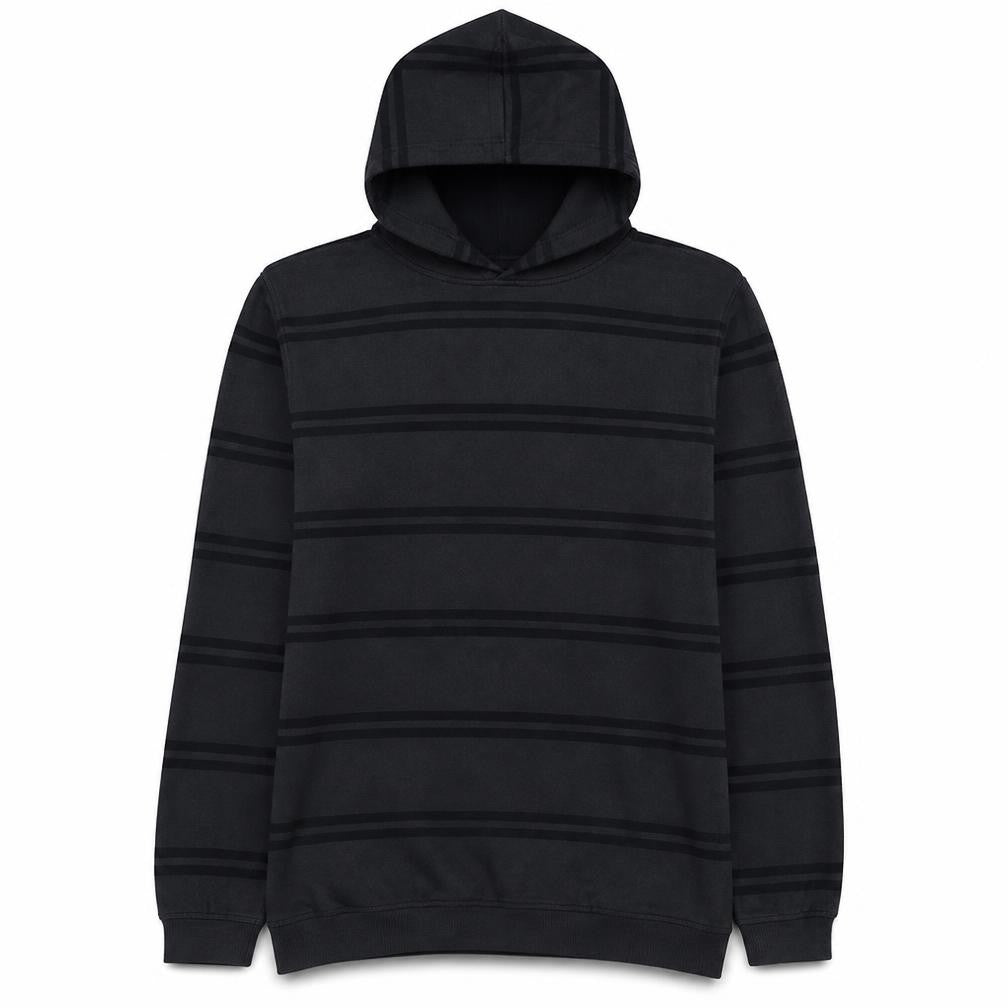 Quiksilver Men's Black Striped 1/4 Zip Pullover Hoodie M