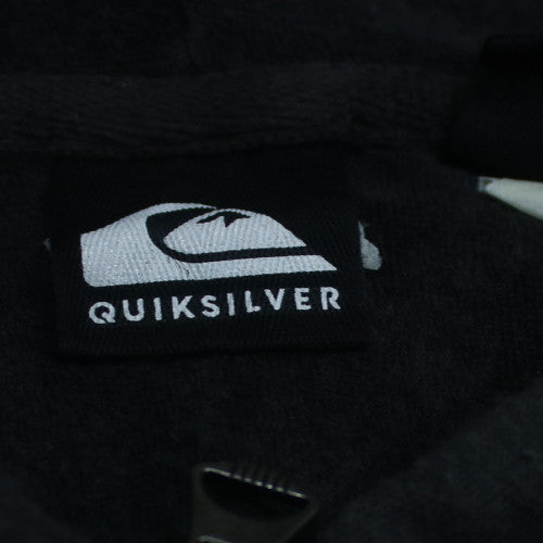 Quiksilver Men's Black Striped 1/4 Zip Pullover Hoodie M