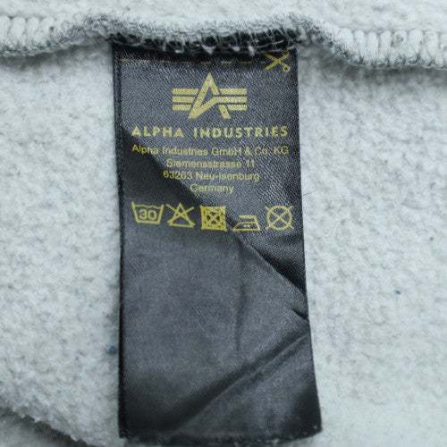 Alpha Industries Men's Grey Crew Neck Sweatshirt M Regular Fit