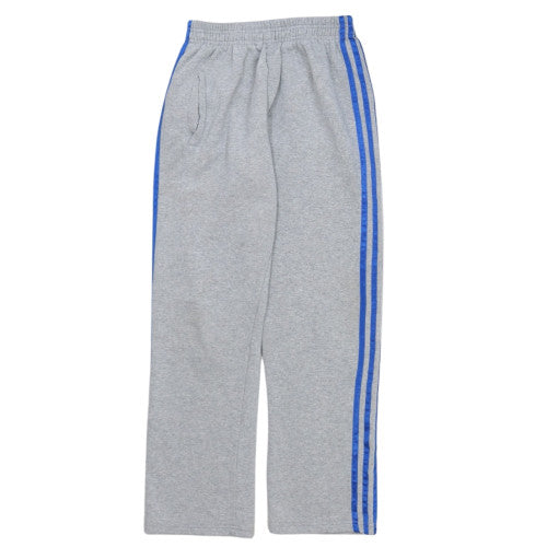 Adidas Men’s Grey Track Pants L Elastic Waist Fleece Comfort