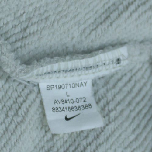 Nike Men's Grey Pullover Hoodie L Hooded Fleece Sweatshirt