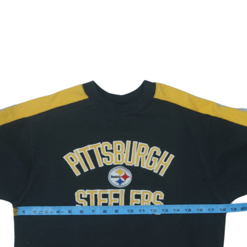Reebok NFL Pittsburgh Steelers Boys Black Yellow Large Sweatshirt