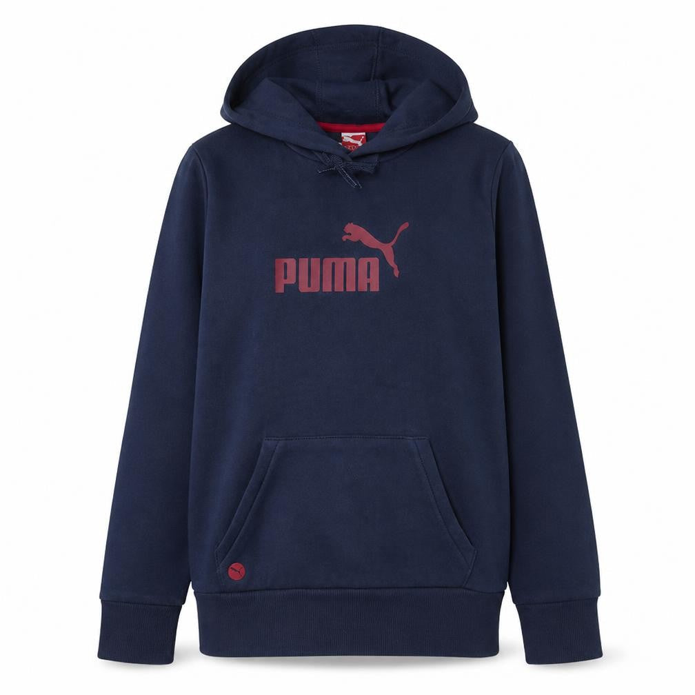 Puma Womens Navy Blue Pullover Hoodie UK 16 Cotton Blend Logo