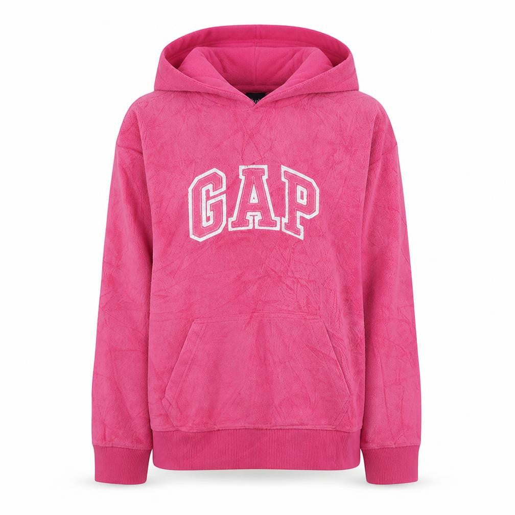 Gap Kids Pink Pullover Hoodie Women Teens Size 14-16 Logo Design