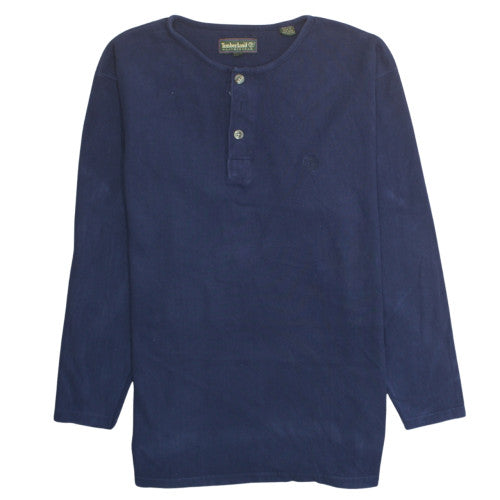 Timberland Mens Blue Henley Sweatshirt Size M Weathergear