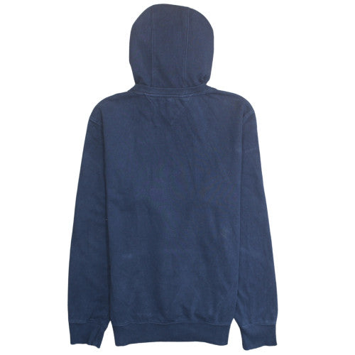 Tommy Jeans Mens Blue Pullover Hoodie L Cotton Graphic Sweatshirt