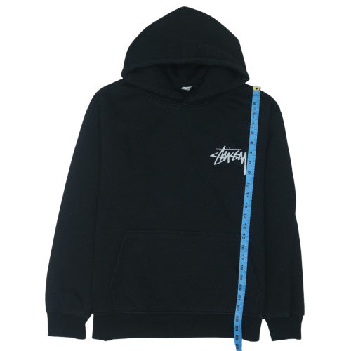 Stussy Mens Black M Pullover Hoodie Graphic Print Fleece