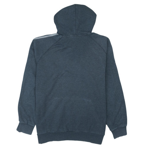 Adidas Men's Blue XL Pullover Hoodie with Logo and Drawstring