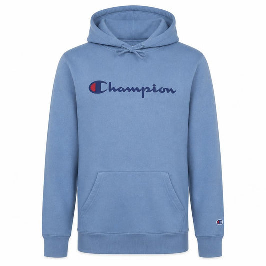 Champion Mens Blue Pullover Hoodie M Fleece Sportswear