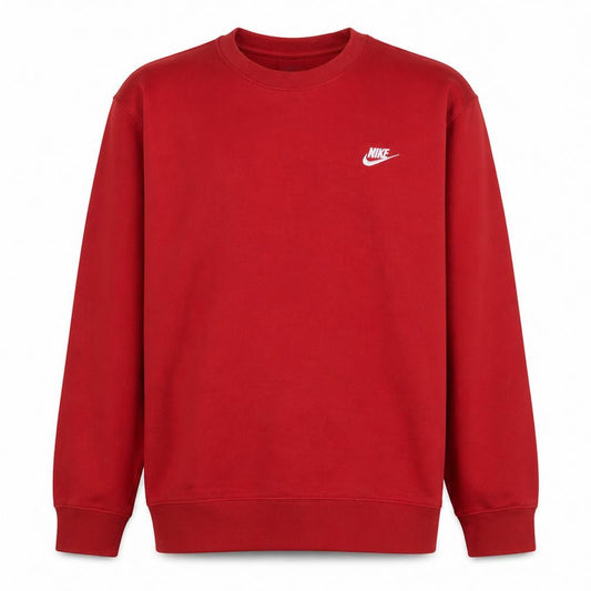 Nike Men's Red Pullover Crew Neck Sweatshirt L Regular Fit Sports