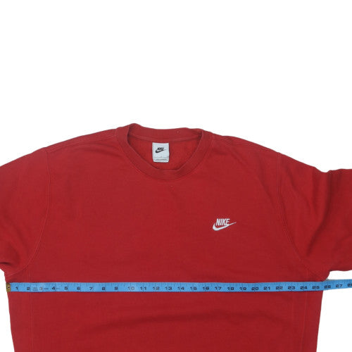 Nike Men's Red Pullover Crew Neck Sweatshirt L Regular Fit Sports