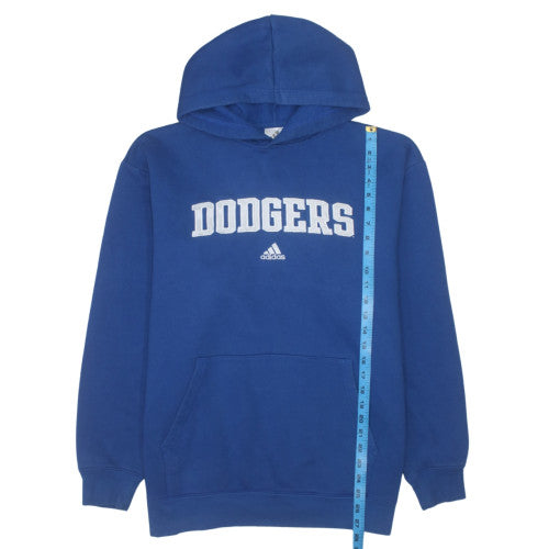 Adidas Men's Blue Pullover Hoodie M Dodgers Fleece Sweatshirt