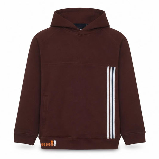 Adidas Men’s Brown Pullover Hoodie L Logo Fleece Sportswear