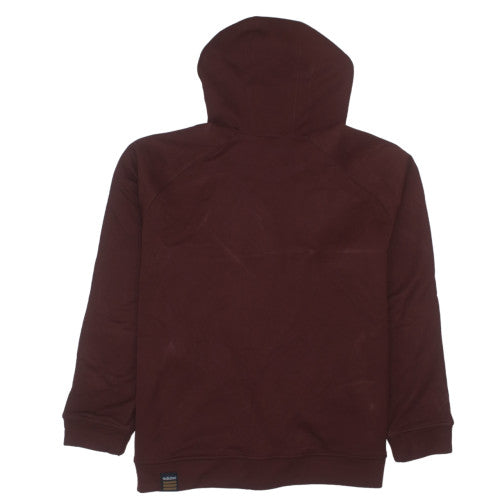 Adidas Men’s Brown Pullover Hoodie L Logo Fleece Sportswear