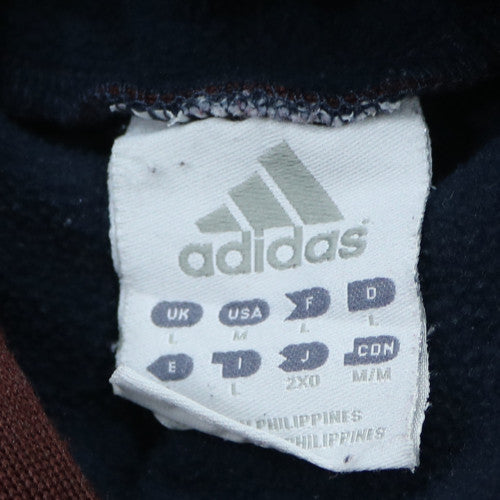 Adidas Men’s Brown Pullover Hoodie L Logo Fleece Sportswear