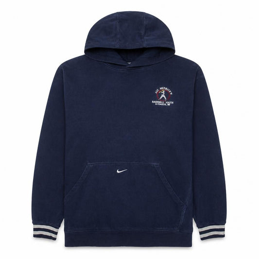 Nike Team Men's Blue Pullover Hoodie L Embroidered Sports Fleece