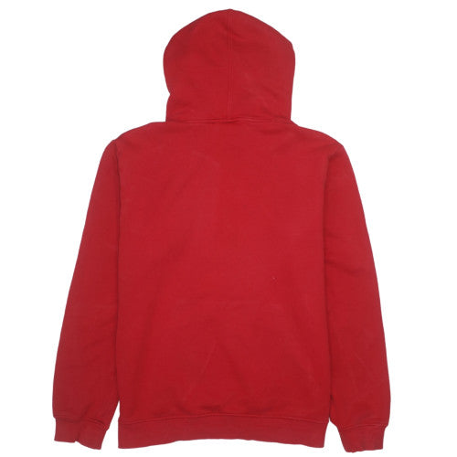Adidas Men's Red Pullover Hoodie L Fleece Graphic Trefoil Sportswear