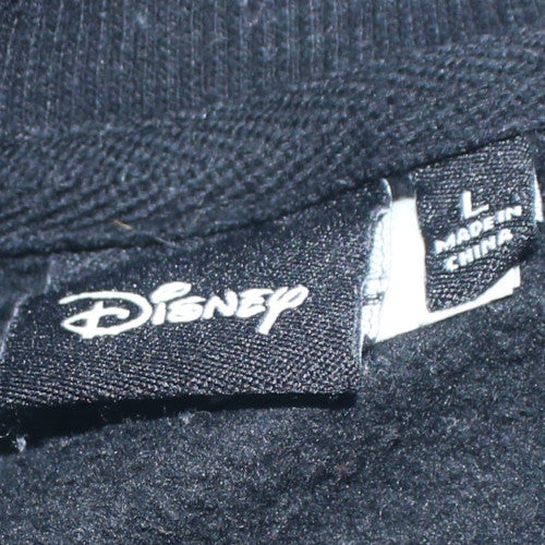 Disney Men Black L Sweatshirt Crew Neck Mickey Graphic Pullover