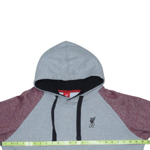 LFC Men's Grey & Burgundy Pullover Hoodie Size L Regular Fit