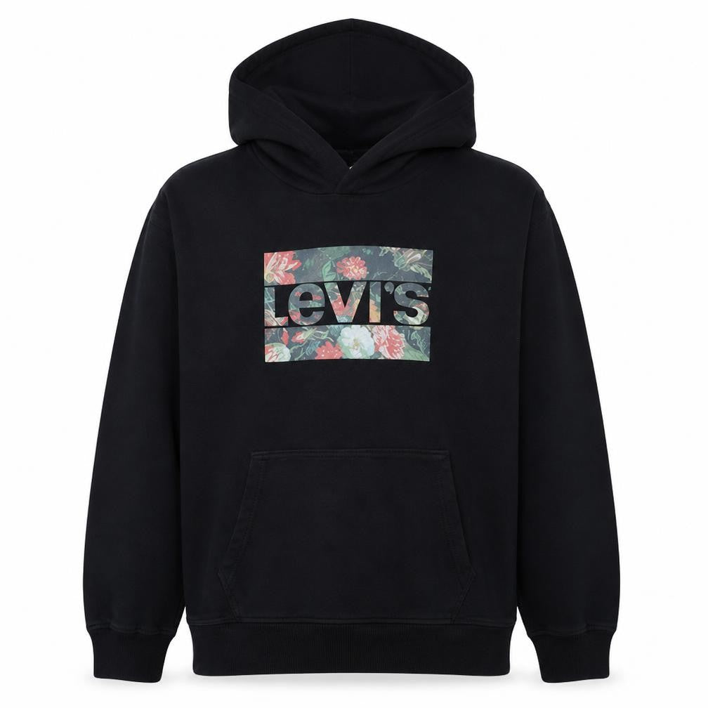 Levi's Men's Black Floral Logo Pullover Hoodie Size L