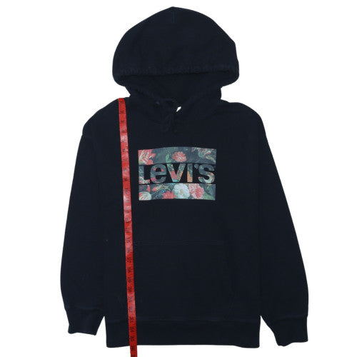 Levi's Men's Black Floral Logo Pullover Hoodie Size L