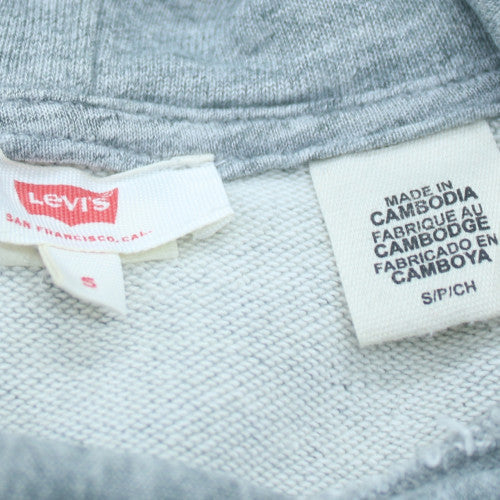Levi's Men's Grey Pullover Logo Hoodie Size S Regular Fit