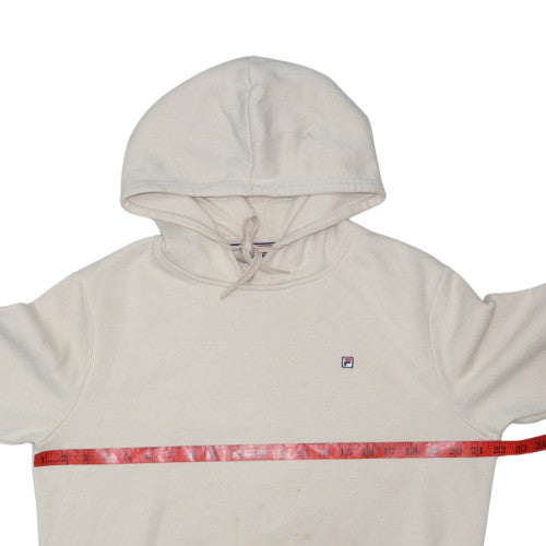 Fila Men's Beige Pullover Hoodie Size S Cotton Blend Regular Fit