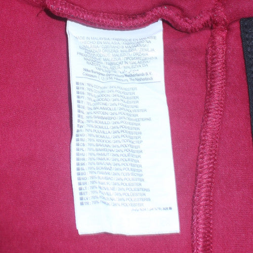 Nike Men's Red Full Zip Hoodie M Sports Fleece Sweatshirt