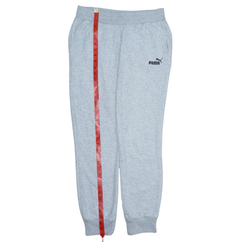 Puma Men's Grey Jogger Sweatpants S Regular Fit Elastic Waist